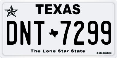 TX license plate DNT7299