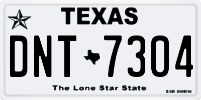 TX license plate DNT7304