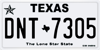 TX license plate DNT7305