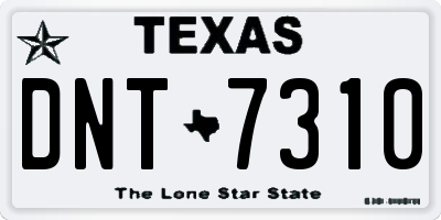 TX license plate DNT7310