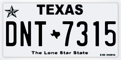 TX license plate DNT7315