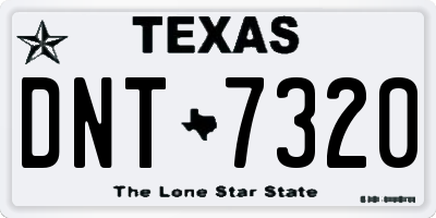 TX license plate DNT7320