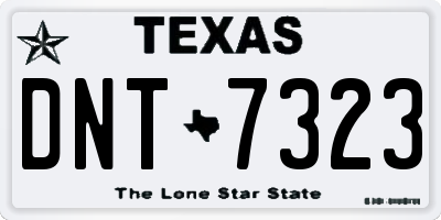 TX license plate DNT7323