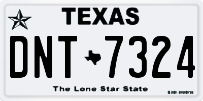 TX license plate DNT7324