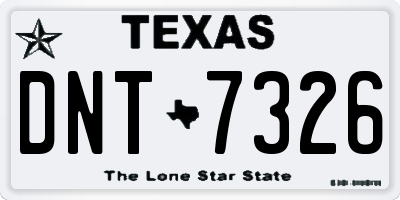 TX license plate DNT7326