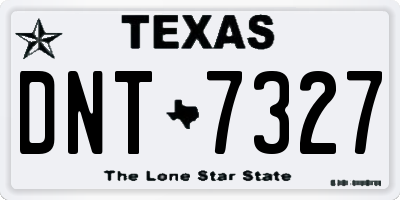 TX license plate DNT7327