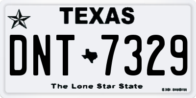 TX license plate DNT7329