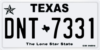 TX license plate DNT7331