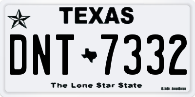 TX license plate DNT7332