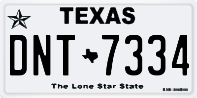 TX license plate DNT7334