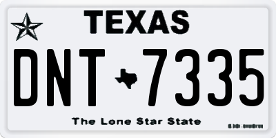 TX license plate DNT7335