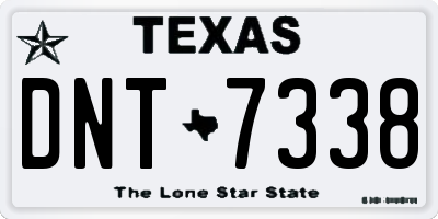 TX license plate DNT7338