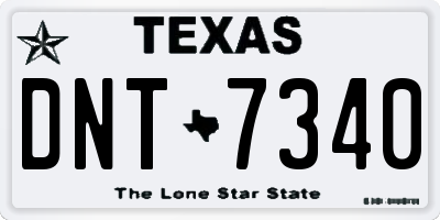 TX license plate DNT7340