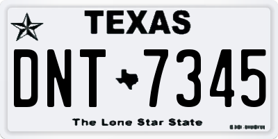 TX license plate DNT7345
