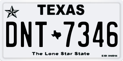 TX license plate DNT7346