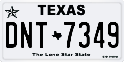 TX license plate DNT7349
