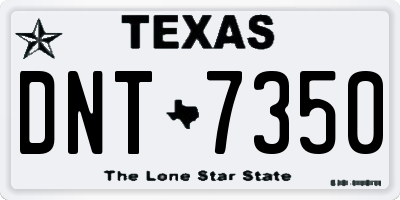 TX license plate DNT7350