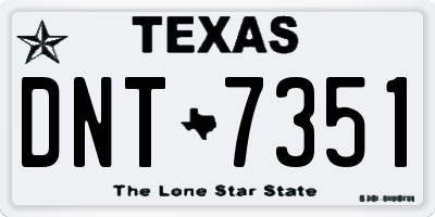 TX license plate DNT7351