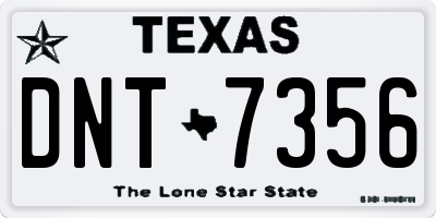 TX license plate DNT7356