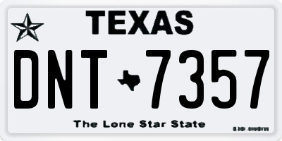 TX license plate DNT7357