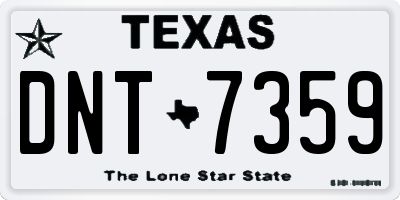 TX license plate DNT7359
