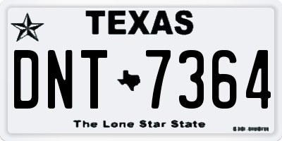 TX license plate DNT7364