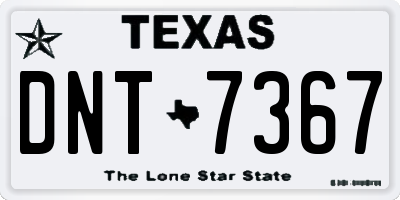 TX license plate DNT7367