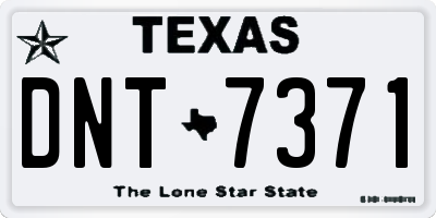 TX license plate DNT7371