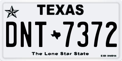 TX license plate DNT7372