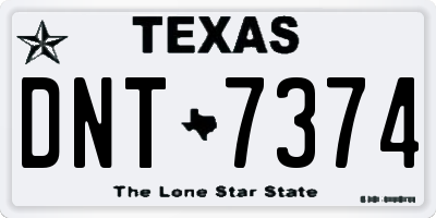 TX license plate DNT7374
