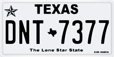 TX license plate DNT7377