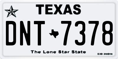 TX license plate DNT7378