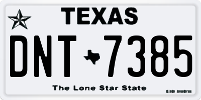 TX license plate DNT7385