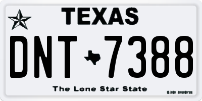 TX license plate DNT7388