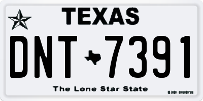 TX license plate DNT7391