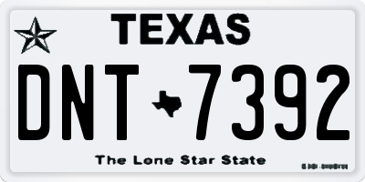 TX license plate DNT7392