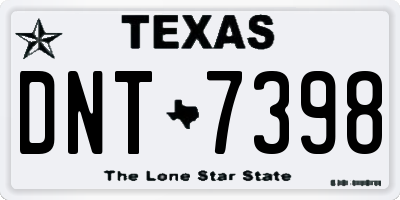 TX license plate DNT7398