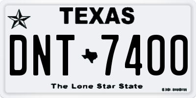 TX license plate DNT7400