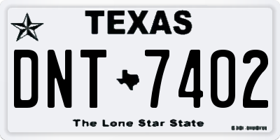 TX license plate DNT7402