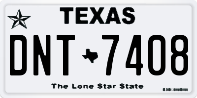 TX license plate DNT7408