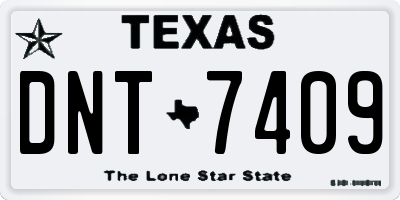 TX license plate DNT7409