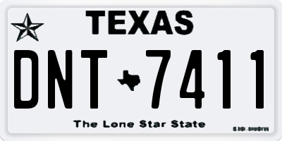 TX license plate DNT7411