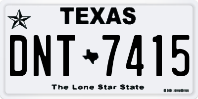 TX license plate DNT7415