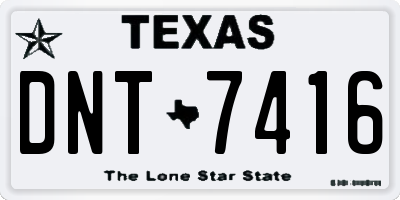 TX license plate DNT7416
