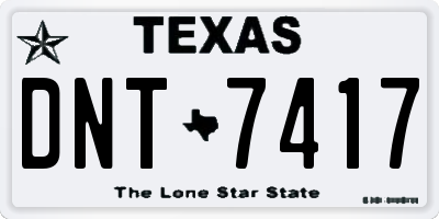 TX license plate DNT7417