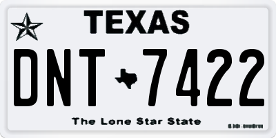 TX license plate DNT7422