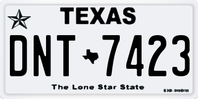 TX license plate DNT7423