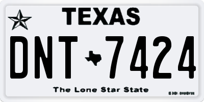 TX license plate DNT7424