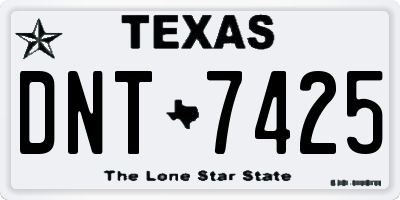 TX license plate DNT7425