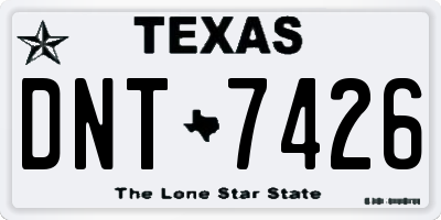 TX license plate DNT7426